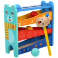 thumbnail image 2 of Punch And Roll Track Toy With Hammer Wooden Made Cartoon Design For Baby, 2 of 6