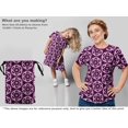 thumbnail image 6 of oneOone Polyester Lycra Dark Magenta Fabric Florals Dress Material Fabric Print Fabric By The Yard 56 Inch Wide, 6 of 6