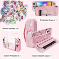 thumbnail image 4 of Trunple Unicorn Carrying Case with Dockable Grip for Nintendo Switch, Pink, 4 of 5