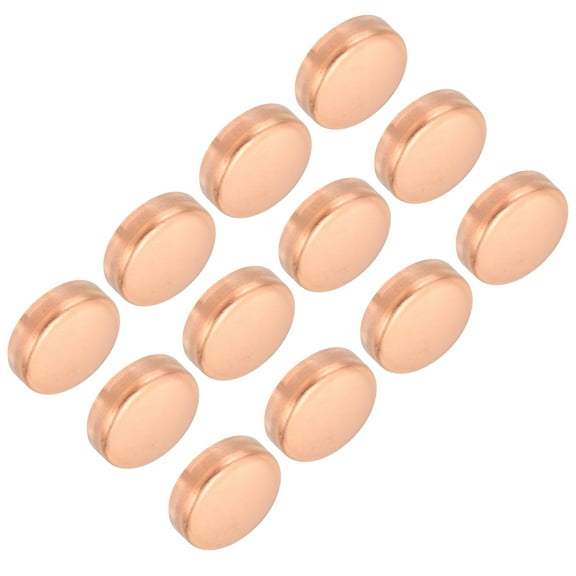 Uxcell Copper Pipe End Cap 12Pcs Copper Fitting Cap Sweat Plug Connection 7/8 Inch
