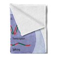 thumbnail image 2 of Biology Soft Flannel Fleece Throw Blanket, Molecular Gene Translation Stem Cell Themed Educational Chart, Cozy Plush for Indoor and Outdoor Use, 50" x 60", Pale Ceil Blue Ceil Blue, by Ambesonne, 2 of 5