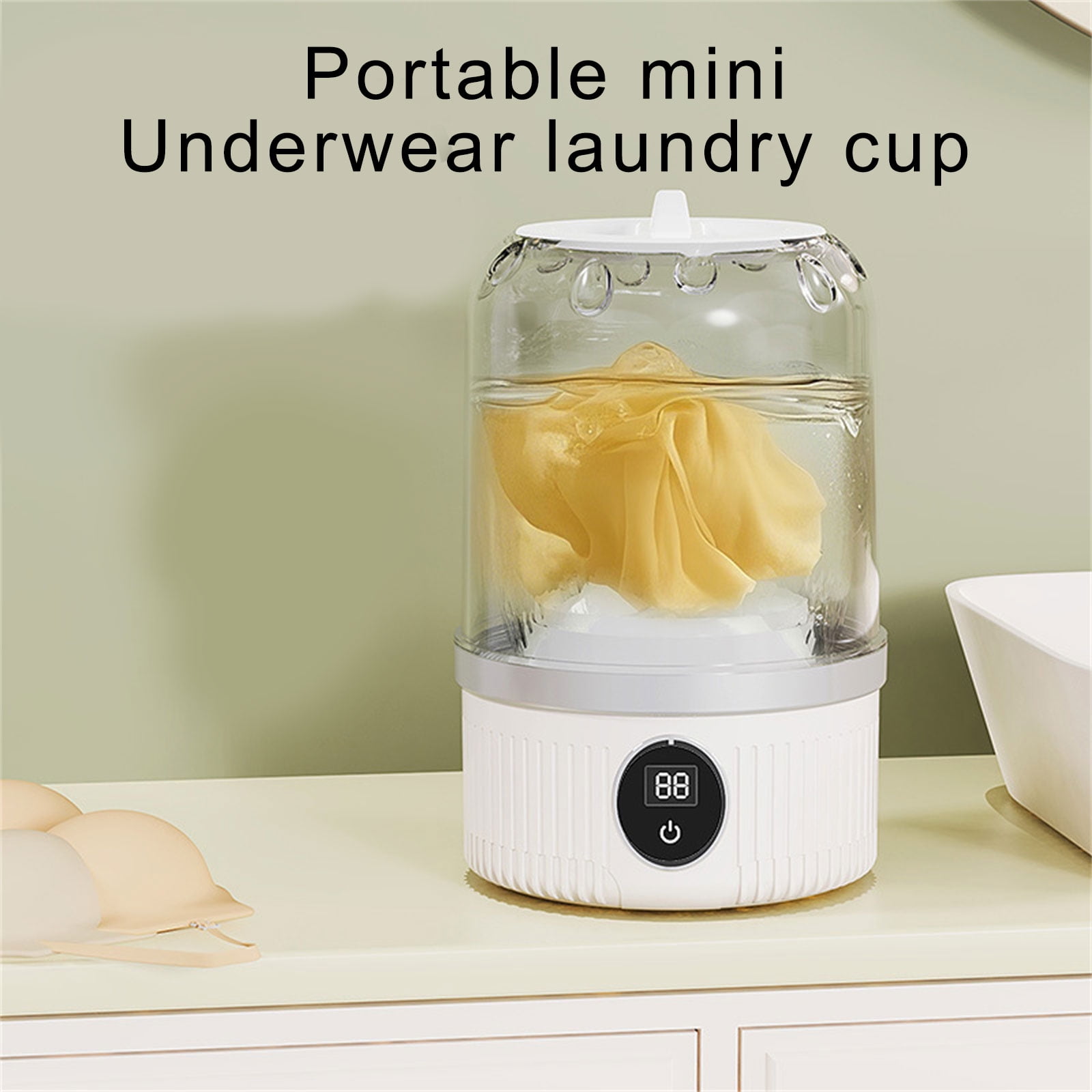 3000mAh Rechargeable Portable Miniature Washing Machine For Underwear Socks Wireless Washer Home Laundry Solution