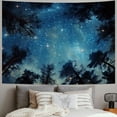 thumbnail image 2 of Chilfamy  Starry Sky Tapestry Starry Night Forest Nature Scenery Landscape Tapestry Living Room Bedroom Decoration Tapestry 50x40inch, 2 of 6