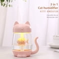 thumbnail image 4 of Humidificador de aire con luz LED USB recargable tablero de tablero de niebla de agua a domicilio Difusor de gran capacidad para coche 350ml púrpura Vogacara HA059335-03B, 4 of 7