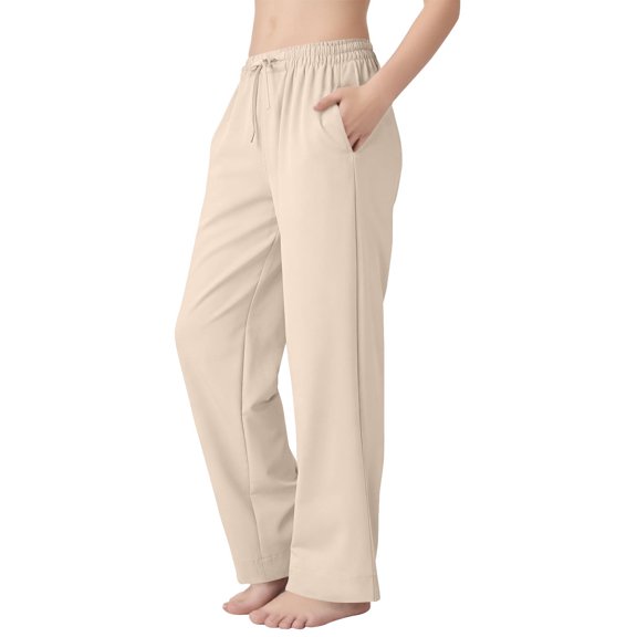 FAHXNVB Boys Ick Silk Athletic Pants Drawstring Elastic Waist Solid Color Trousers Lightweight Loose Fit Fashion Pants with Pockets 4-15 Years