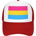 thumbnail image 2 of Pansexual Pride Flag Mesh Back Trucker Cap Baseball Cap, 2 of 8