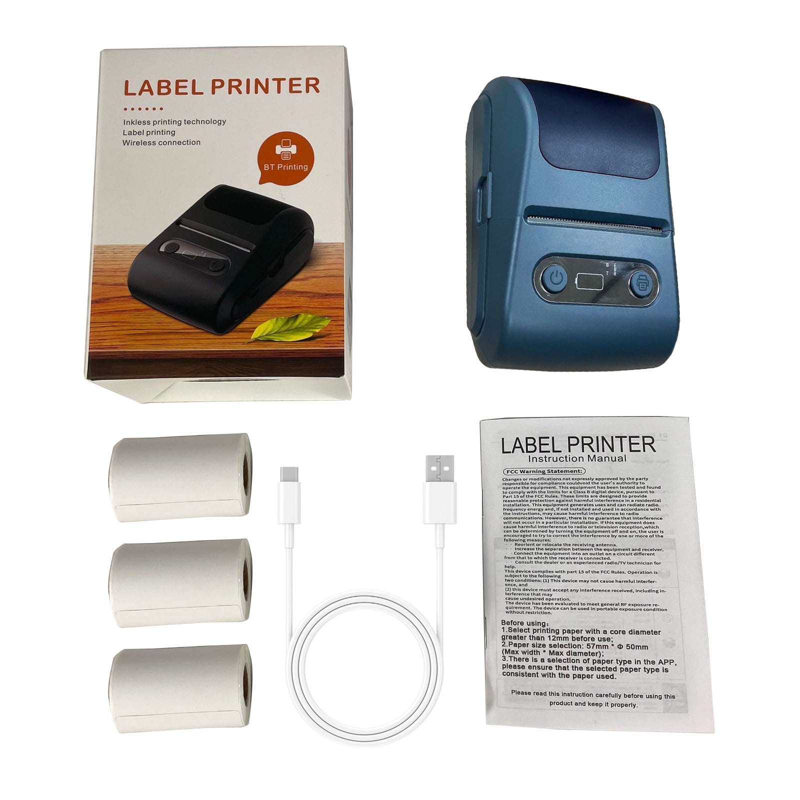 Wireless Portable Label Maker Machine With Fast Thermals Printing For Office Inventory Kitchen Storage And Baby Items