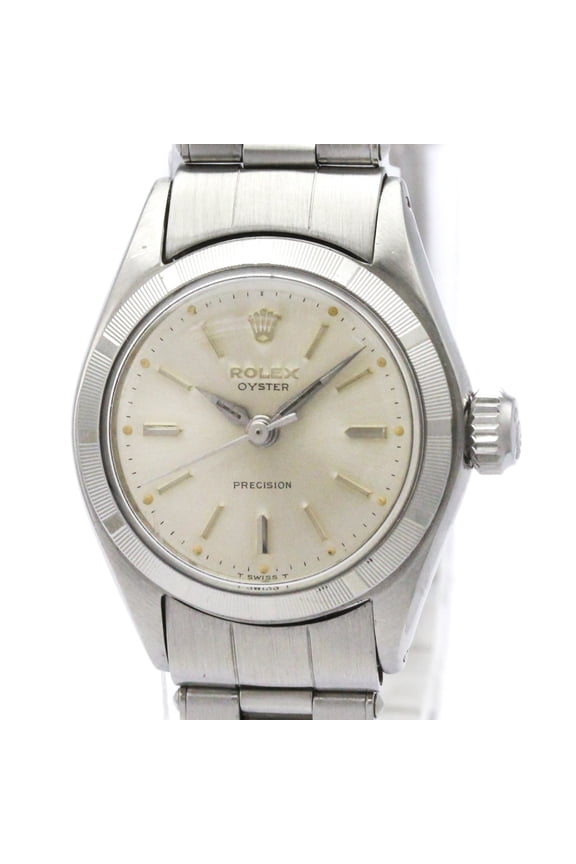 Pre-Owned ROLEX Oyster Precision 6411 Steel Hand-winding Ladies Watch Vintage