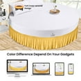 thumbnail image 4 of SGI Bedding Round Bed Skirt |Wrap Around Microfiber Bed Skirt | Fade Resistant, Wrinkle Free, Anti-static, Decorative, Extra Storage Space, Clutter-Free | 80" Diameter / 14" Drop, Golden, 4 of 8