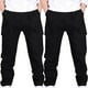 thumbnail image 1 of Cowsor 2PC Boys Cargo Sweatpants Casual Hiking Pants Joggers Athletic Trousers Cotton Loose Straight Pants for Men, 1 of 3