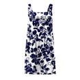 thumbnail image 5 of Women Summer Jumpsuit​ Fashion Relaxed Fit Printed Sleeveless Shorts, Button Front with Pockets for a Fun, Playful Style Navy XXL, 5 of 5