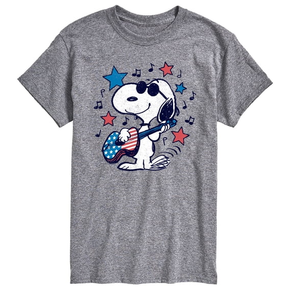 Peanuts - Snoopy Americana Guitar - Men's Short Sleeve Graphic T-Shirt
