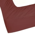 thumbnail image 3 of The Great American Store- 1800 Series 100% Authentic Microfiber Pack of 4 Fitted Sheet / Bottom Sheet 15 Inch Deep Pocket (Solid Burgundy, Full) - ALL ROUND ELASTIC FOR PERFECT FIT, 3 of 6