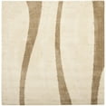 thumbnail image 7 of SAFAVIEH Florida Ellen Abstract Shag Area Rug, Cream/Dark Brown, 5' x 5' Square, 7 of 7