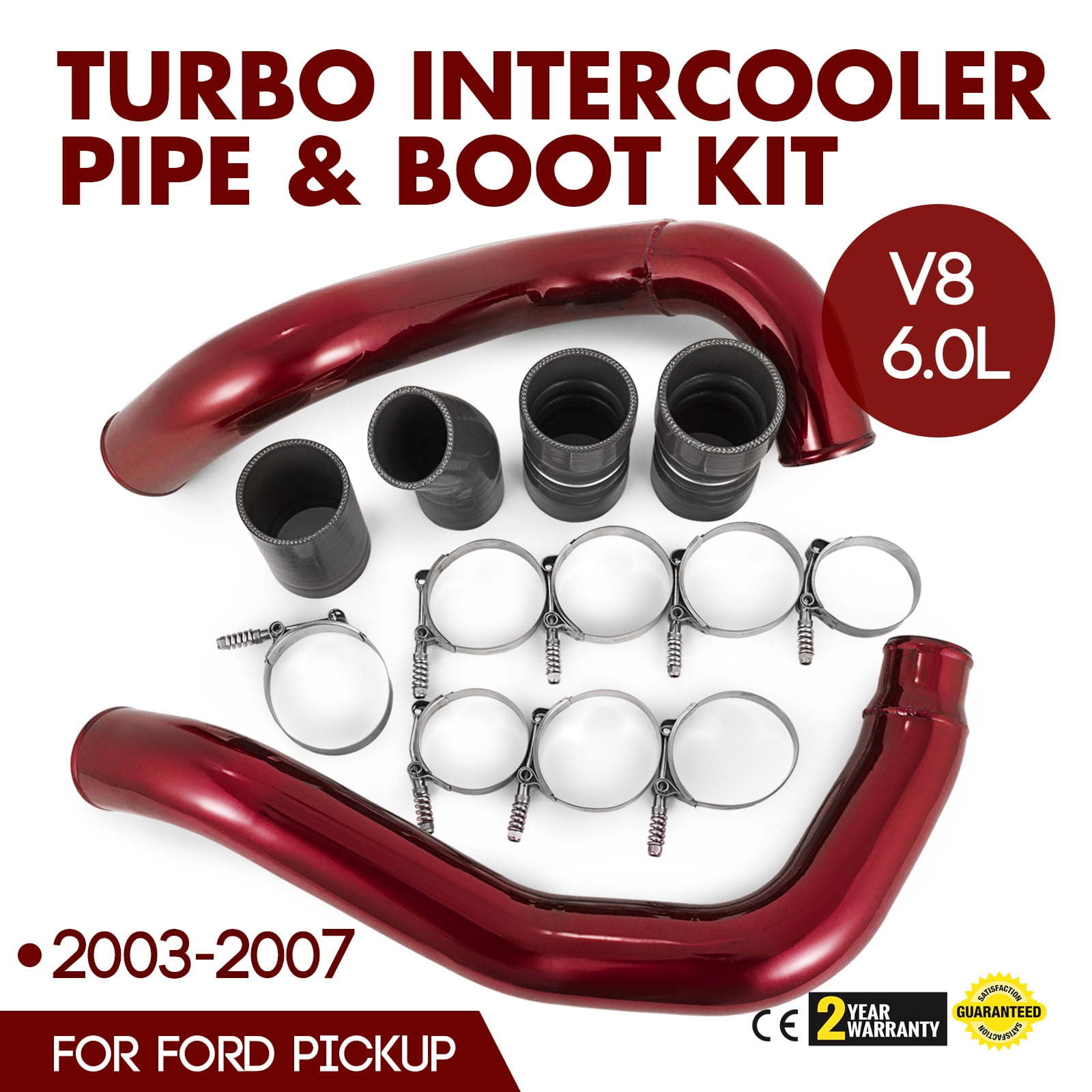 Turbo Intercooler Pipe and Cold Air Intake Boot Kit CAC Tubes Powerstroke Fit For Ford F250 6.0L 2003-2007