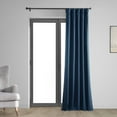 thumbnail image 2 of Exclusive Fabrics  Vintage Thermal Cross Linen Weave Blackout Curtains (1 Panel) Indigo 50 X 84 84 Inches, 2 of 5