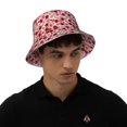 thumbnail image 5 of Yiaed Rose Flowers Print Reflective Stripe Bucket Hat Unisex Funny Outdoor Fisherman Cap Beach Sun Hat, 5 of 5