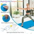 thumbnail image 4 of Hyxoo 6'x 2' Gymnastics Mat, 2" Thick Folding Tumbling Mat with Hook and Loop Fastener, Foldable Gym Mat with Carrying Handles, Cheer Mats for Kids Adults Home Exercise Aerobics Fitness, Blue, 4 of 9