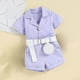 thumbnail image 5 of Ropa Para Bebés Y Niñas, Traje Para Niños Pequeños, Traje De Verano Para Niños Pequeños, Riñonera, Conjunto De Pantalones Cortos, Ropa Para Niños, Color Púrpura Odeerbi LM103-5892, 5 of 9