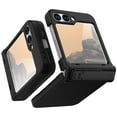 thumbnail image 6 of Dteck for Samsung Galaxy Z Flip 6 Case with Hinge Cover & Built-in Stand & Tempered Glass Screen Protector,Military Grade Drop Protection, Heavy Duty Matte Hard Slim Case for Samsung Z Flip6,Black, 6 of 7