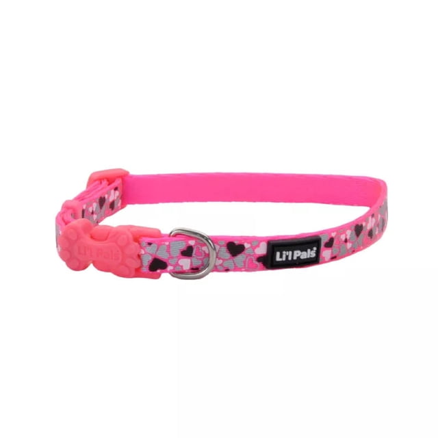 Collar para perro Coastal Li'l Pals Reflective Rose Heart 1x20-30 cm