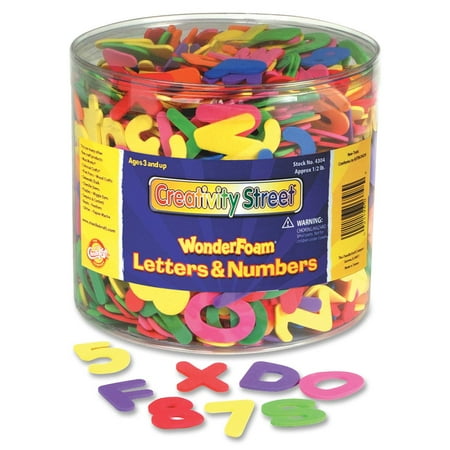 Creativity Street Wonderfoam Letters and Numbers, 1/2 Lb. Tub, Approximately 1,500 Pieces