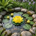 thumbnail image 5 of 1 Piece Floating Foam Lotus Flower with Leaf, Artificial EVA Water Lily for Pond Pool, Realistic Fake Lotus for Spring Garden Decor Dance Prop Home Vase Decoration, 5 of 6