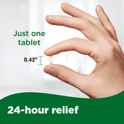 Equate 24 Hour Allergy Pills, Cetirizine Hydrochloride Tablets, 10 mg, 45 Count