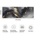 thumbnail image 3 of Gray Marble Gold Wave Pattern Bathroom Rugs Mat,Non Slip Microfiber Bathroom Rug,Rubber Backing,Soft Bathroom Mats for Bathroom Floor,Tub and Shower,47x17in(120x43cm), 3 of 5
