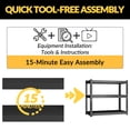thumbnail image 6 of Metal Garage Storage Shelves Heavy Duty Shelving Unit 3 Tier Steel Adjustable Organizing Shelves 1500 LBS Capacity Industrial Shelving Ideal for Garage Tote Pantry Basement Outdoor, 36”H*36”W*16”D, 6 of 7