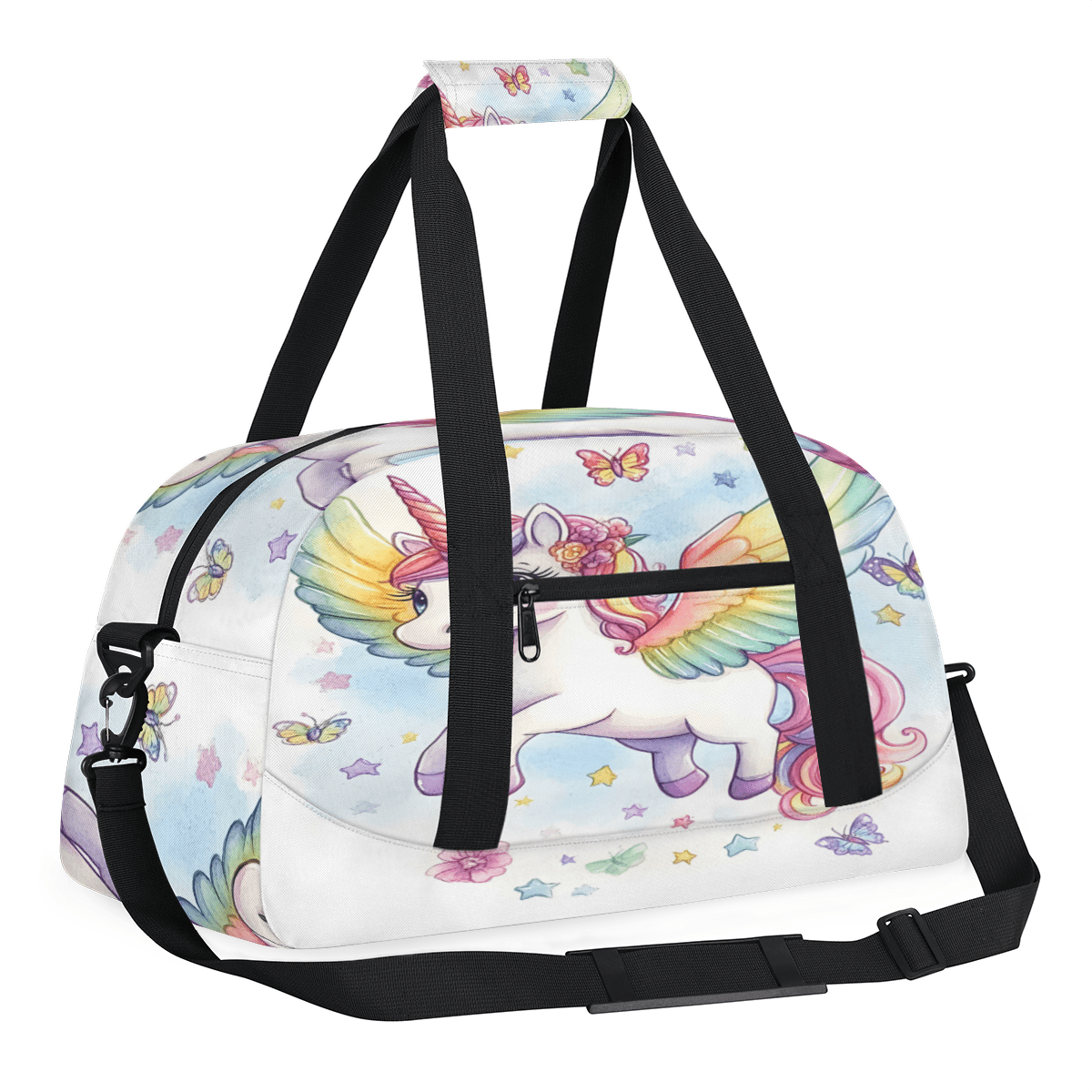 Herdesigns Animal Sports Duffle Bags Travel Duffle Bag Gym Bag Cute Unicorn Weekender Travel Bag Waterproof Overnight Bag Carry On Travel Tote Bag Dance Bags