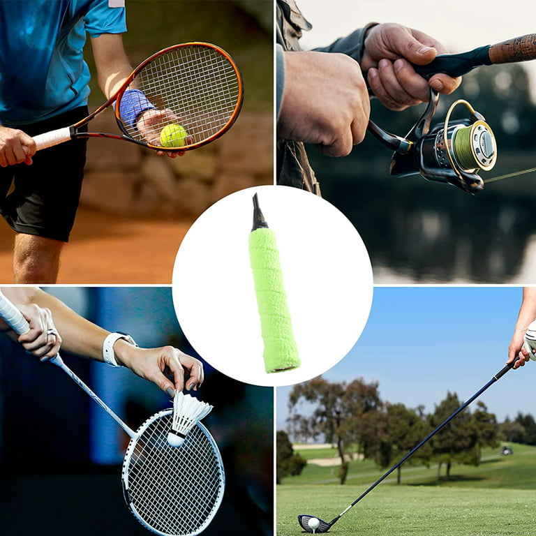 10Pcs Stretchy Anti-slip Tennis/Badminton PU Racquet Handle Over Grip Tape