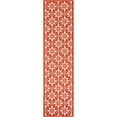 thumbnail image 2 of Unique Loom Outdoor Trellis Collection Area Rug - Tiles (2' 7" x 10' Runner Rust Red/Ivory), 2 of 8