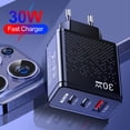 thumbnail image 2 of Ndcxsfigh 1 cargador pared para USB + 2 PD Type-C 30 W para iPhone 14 (negro UE), 2 of 6
