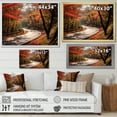 thumbnail image 4 of Designart "Crimson Autumn Road Leading into the Forest III" Landscapes Framed Wall Art - Modern Red Road Entryway Framed Wall Art Print, 4 of 6