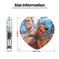 thumbnail image 3 of Qekee Scooby-Doo Print Compact Makeup Mirror Folding Mini Pocket Mirror Portable Hand Mirror Double-Sided 2 x 1x Magnification for Woman Girls-Heart Shape, 3 of 9