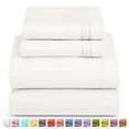 thumbnail image 4 of King Sheet Set, Hotel Luxury 1800 Bedding Sheets & Pillowcases, Extra Soft Cooling Bed Sheets, Wrinkle, Fade, Stain Resistant, 4 Piece, 4 of 7