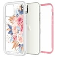 thumbnail image 4 of iPhone 12 Pro Case (6.1"), Rosebono Graphic Design Shockproof Impact Resistant Protective Full-Body Rugged Clear Hybrid Bumper Case for iPhone 12 Pro (Pink Flower), 4 of 5