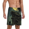thumbnail image 2 of Fotbe MoonNight Sky Crow Pantalones Cortos de Pijama para Hombre, Ropa de Dormir, Pantalones de Pijama Cortos para Hombre-XX-Large, 2 of 6