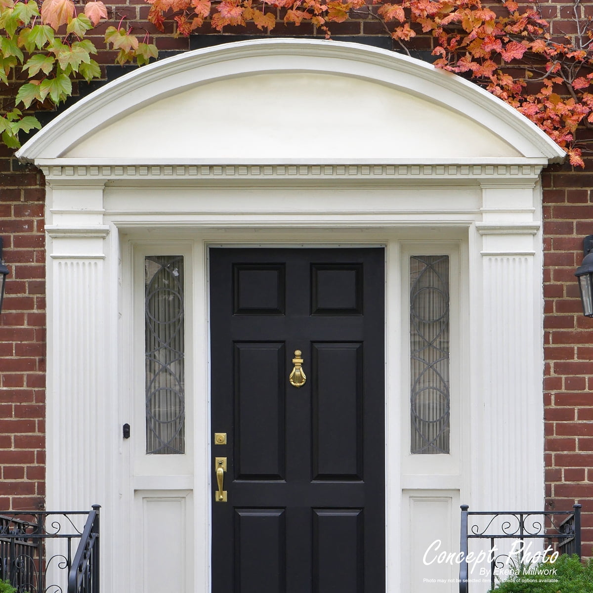 Ekena Millwork 74"W x 14"H x 2-3/4"P Arched Architectural Grade PVC Pediment