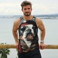 thumbnail image 6 of Vsdgher Pirate Bulldog On Deck Men's Workout Tank Tops Sleeveless Gym Shirt Quick Dry Fitness Bodybuilding Sleeveless T Shirt-3X-Large, 6 of 7