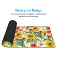 thumbnail image 5 of Disketp Gaming Mouse Pad Sunflower Cornflower Poppy Pattern Large Mouse Mat Long Extended Desk Pad Non-Slip Rubber Mice Pads Stitched Edges Thin Pad (11.8x31.5 Inch), 5 of 9