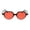 Black Pink Red, variant on Vintage Retro Hippie Round Thin Plastic Horn Pimp Sunglasses Black Pink Pink