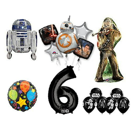 The Ultimate Star Wars 6th Birthday Party Supplies and Balloon decorations