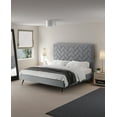 thumbnail image 2 of Manhattan Comfort Crosby King-Size Bed with Solid Wood Frame in Gray, 2 of 9