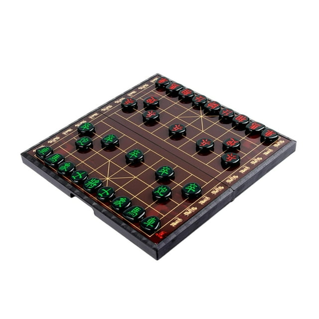 lionlar Large Chinese Chess Board Compact Skills Xiangqi Set Table Games Educational Piece Educational Toys for Set 2 Players Family Friend