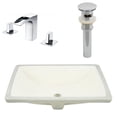 thumbnail image 1 of American Imaginations 20.75-in. W CSA Rectangle Bathroom Undermount Sink Set In Biscuit - Chrome Hardware - Overflow Drain Incl. AI-27108, 1 of 9