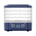 thumbnail image 1 of Secador de alimentos eléctrico, máquina de frutas secas, 5 capas, máquina secadora de carne seca, Control de temperatura ajustable para carnes de res , azul mayimx máquina seca, 1 of 9