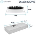 thumbnail image 4 of LUXRITE 5 In. LED Square Regressed Mini Panel Light, 5CCT, 16-26W, Up to 2500LM, Dual Dimmable, 100 Beam, ETL 4 Pack, 4 of 7