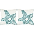 thumbnail image 2 of SAFAVIEH Whitney Starfish Pillow, 18" x 18", Blue, Set of 2, 2 of 4